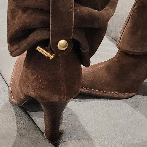 Hot in Hollywood Brown Heeled Boots, Size 8W - Picture 10 of 10